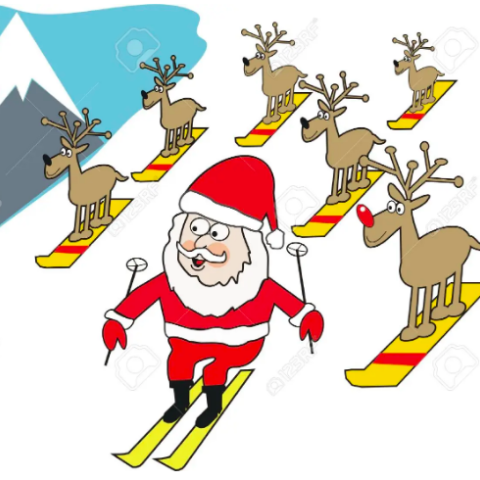 Jólasprell í fjallinu.