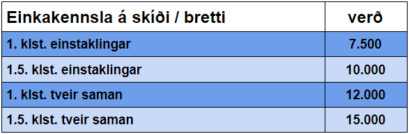 Einkakennsla