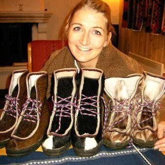 Þórunn með LAPPAskóna góðu.