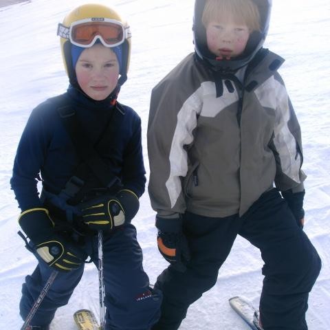 2.-3.bekkur á æfingu í efri lyftunni.