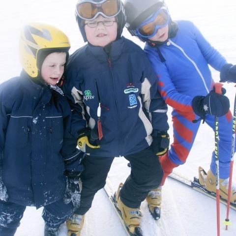 2.-3.bekkur á æfingu í efri lyftunni