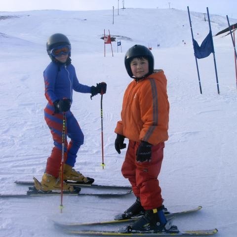 2.-3.bekkur á æfingu í efri lyftunni