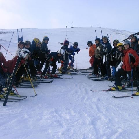 2.-3.bekkur á æfingu í efri lyftunni