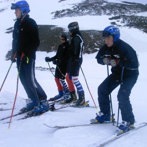 Kjartan að bíða eftir skoðun í stórsviginu
