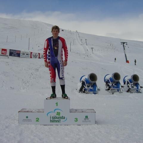 Kjartan Hjaltason var eini keppandinn í sínum flokki og sigraði með glæsibrag.