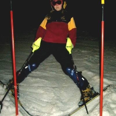 Brynja mætti í góða skapinu á kvöldæfingu á afmælisdeginum sínum, 3.mars.