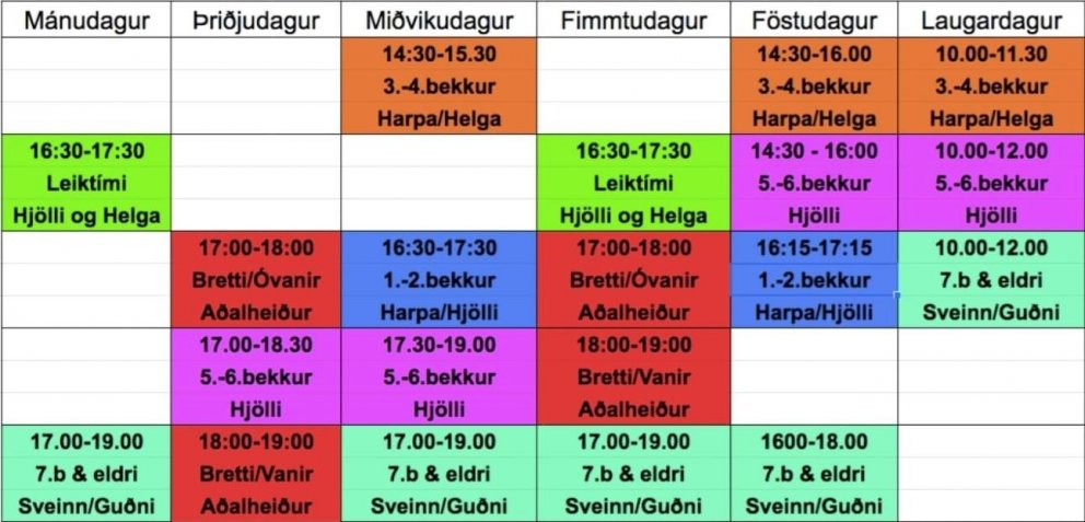Æfingar fyrir skíði og snjóbretti