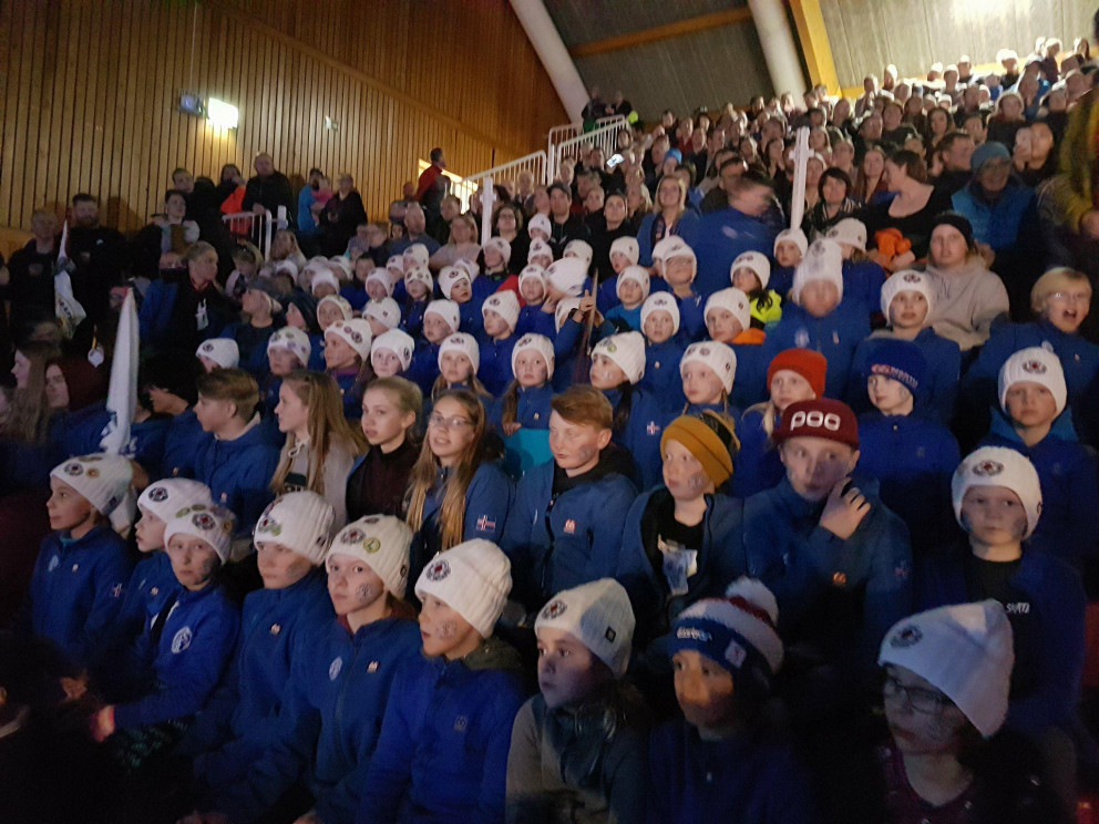 Hópurinn sem fór á andrés önd 2018