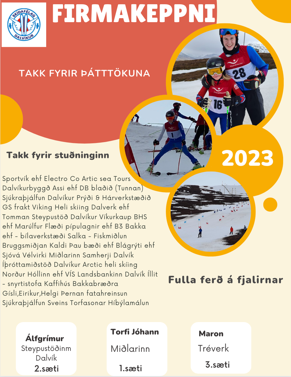 Firmakeppni 2023 Úrslit.