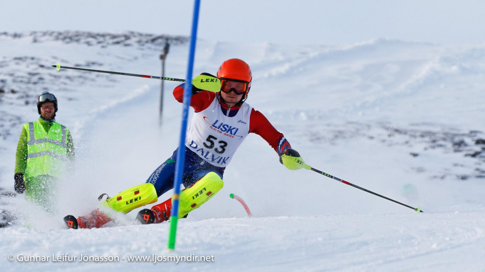 Guðni Berg á fleygiferð á UMÍ 2017