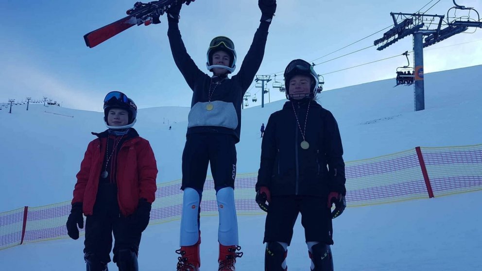 Markús með gull í Bláfjöllum.