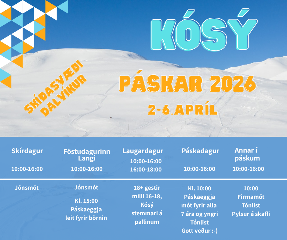 Dagskráin framundan - Kvöldopnun og Páskar