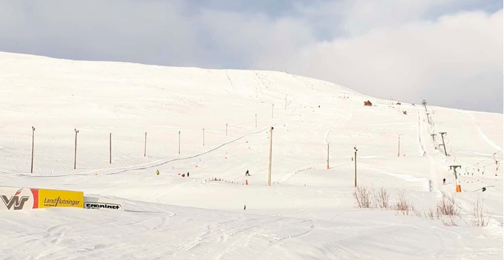 Það voru flottar aðstæður í fjallinu um helgina fyrir Dalvíkurmót