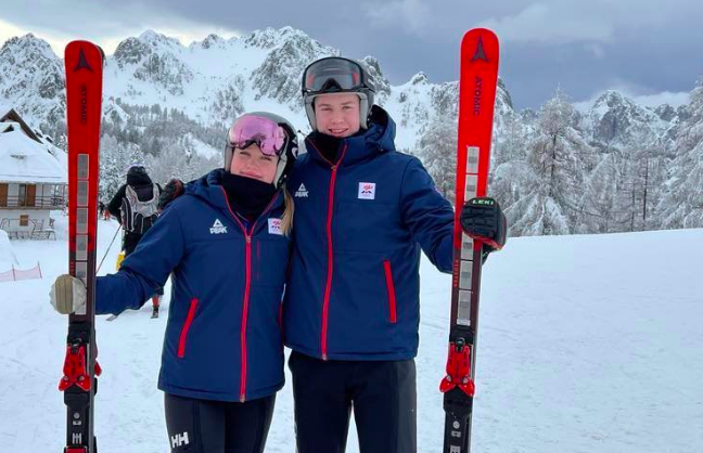 Esther og Torfi á keppnisstað.