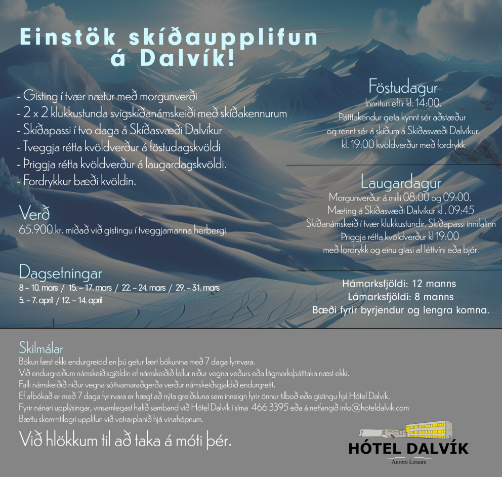 Helgarpakkar með skíðakennslu