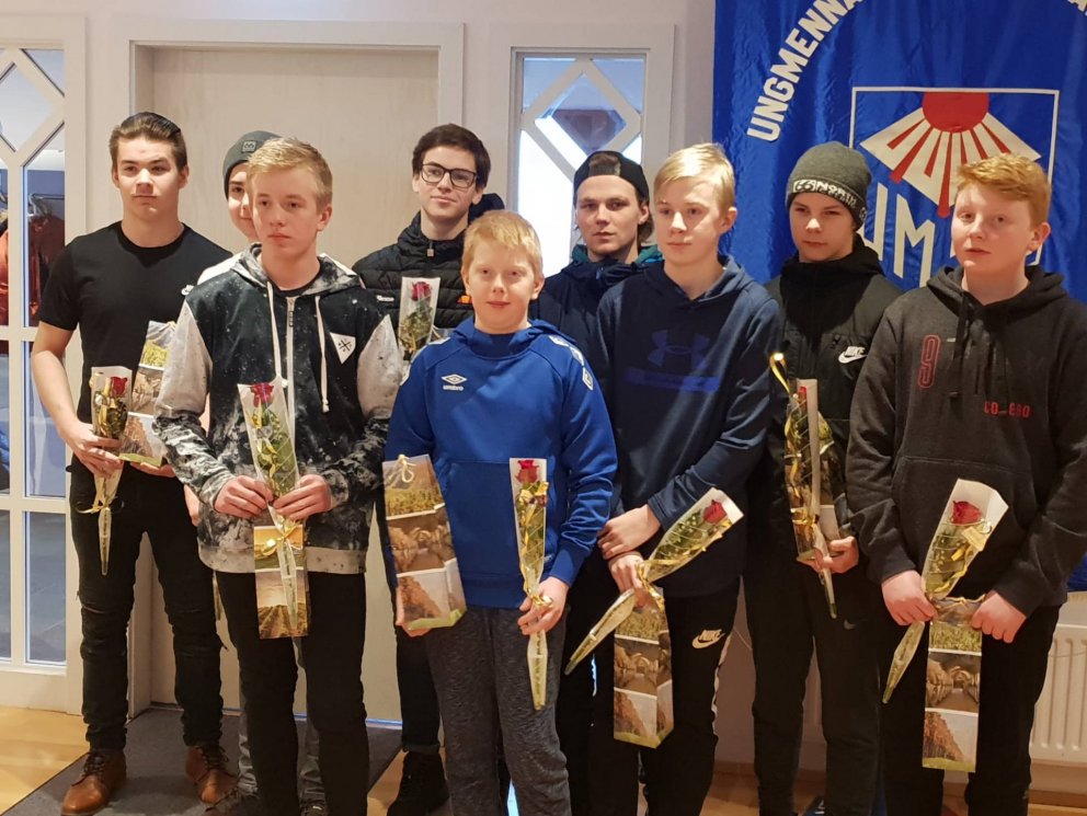 Drengirnir sem hlutu tiltla á síðustu skíðavertíð.