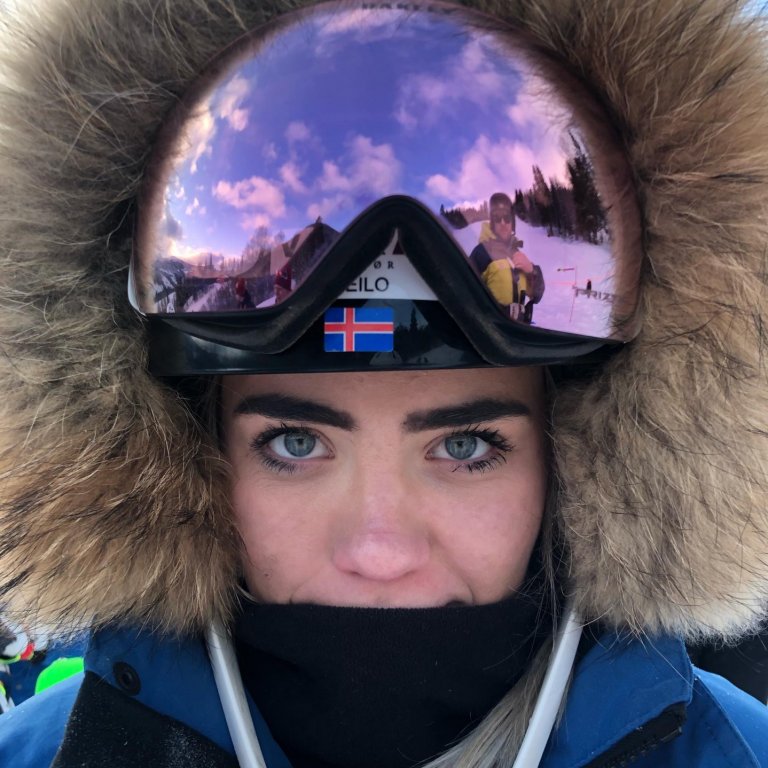 Andrea gerði sína bestu punkta í Kirkerud í dag.