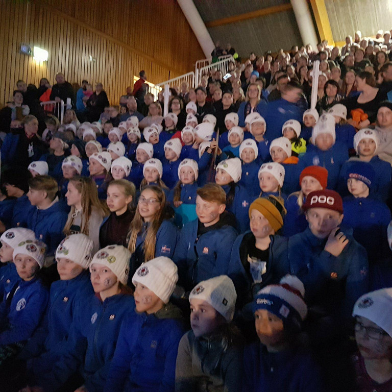 Hópurinn sem fór á andrés önd 2018