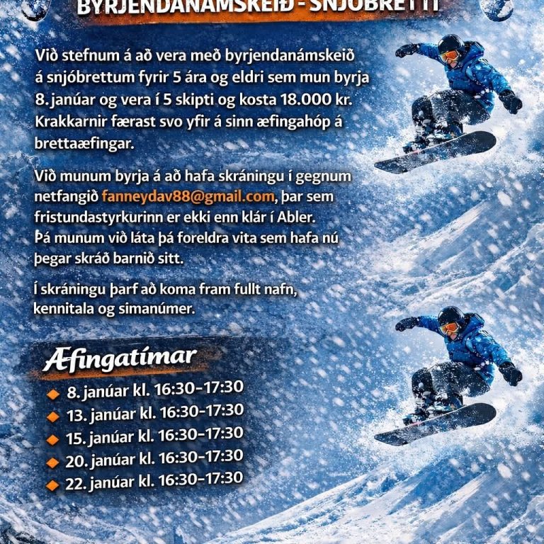 Byrjendanámskeið á brettum