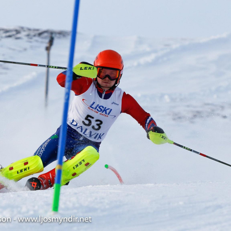 Guðni Berg á fleygiferð á UMÍ 2017