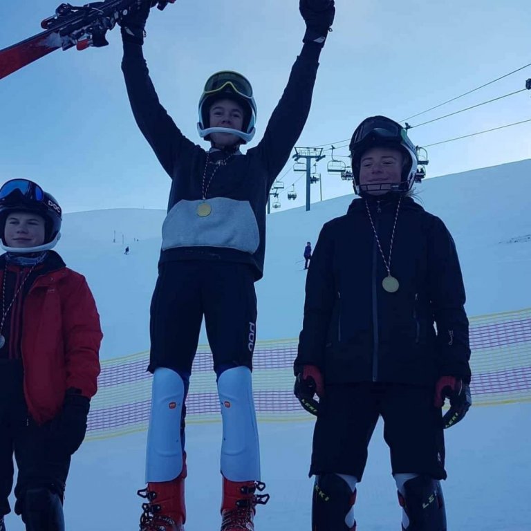 Markús með gull í Bláfjöllum.