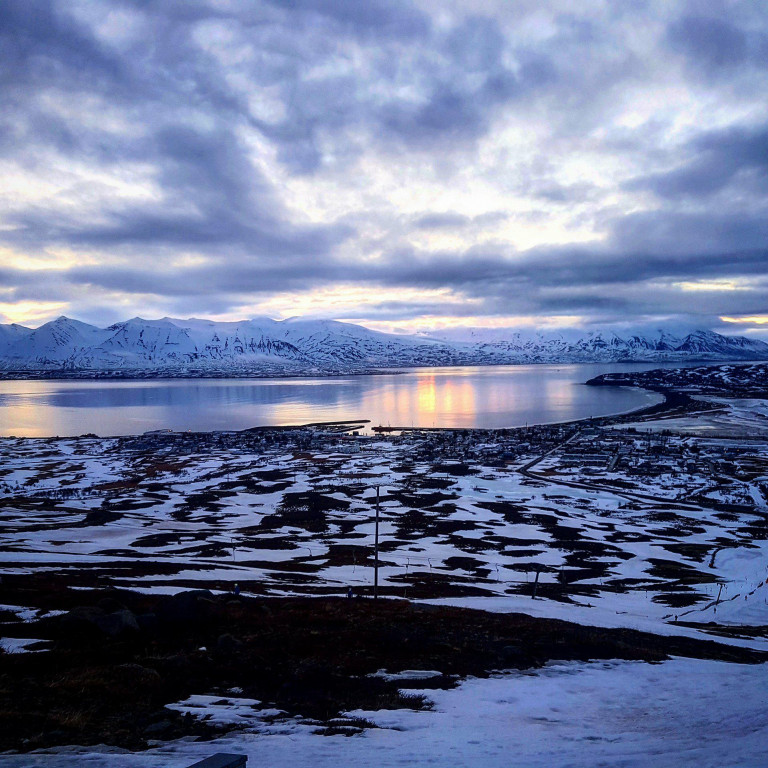 Fallegt í fjallinu í morgunsárið