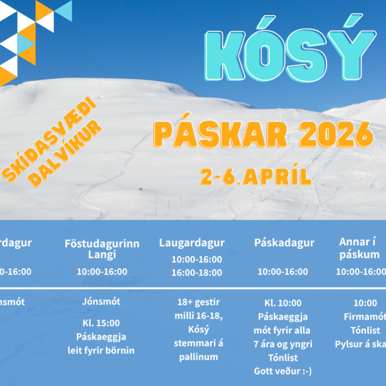 Dagskráin framundan - Kvöldopnun og Páskar