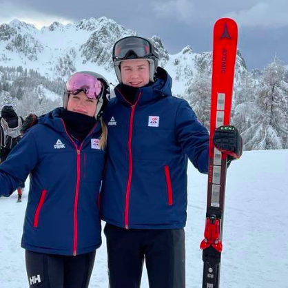 Esther og Torfi á keppnisstað.