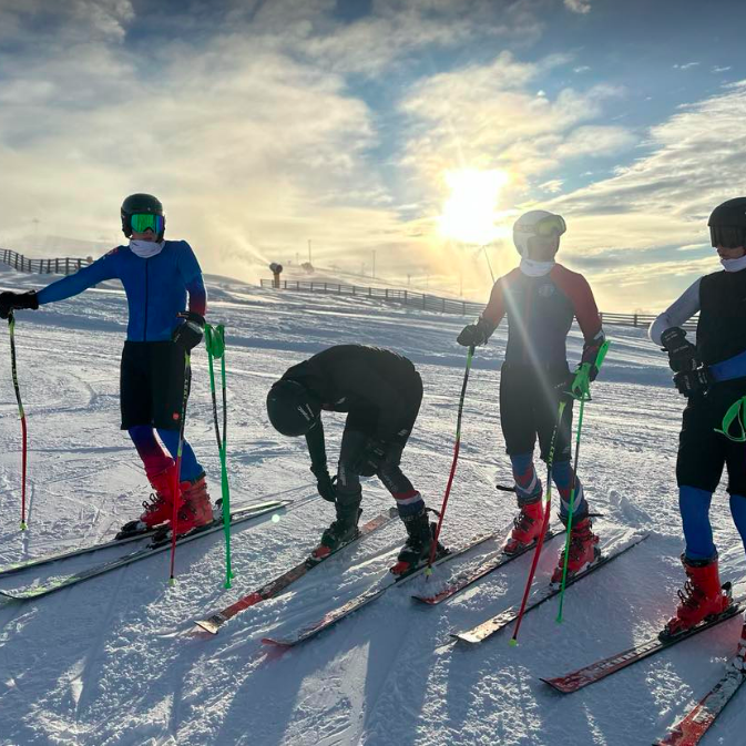 Torfi og Dagur í Indrefallet í Svíþjóð ásamt félögum úr SKA.