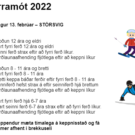 Þorramót 2022 (dagskrá)
